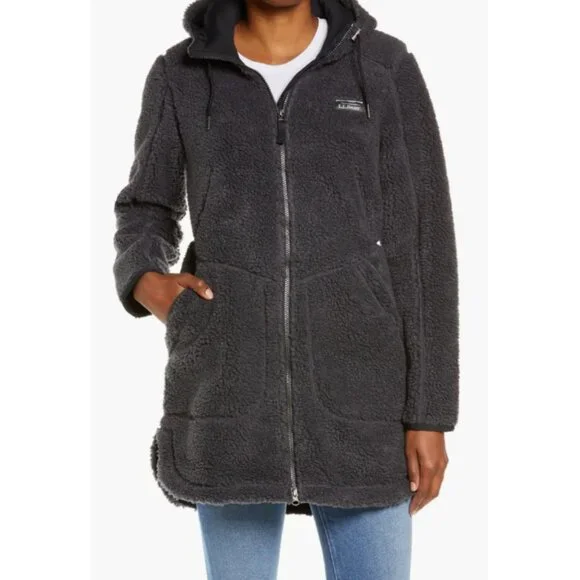 NEW L.L.Bean Mountain Windproof High Pile Fleece Coat Size M#2086 - Picture 1 of 10